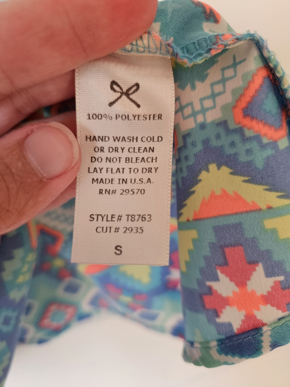 Everly Multi-Color Aztec Tank Top (S) - Picture 4 of 5